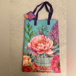 Trader Joe’s Flower Shop Flora Reusable Grocery Bag Tote